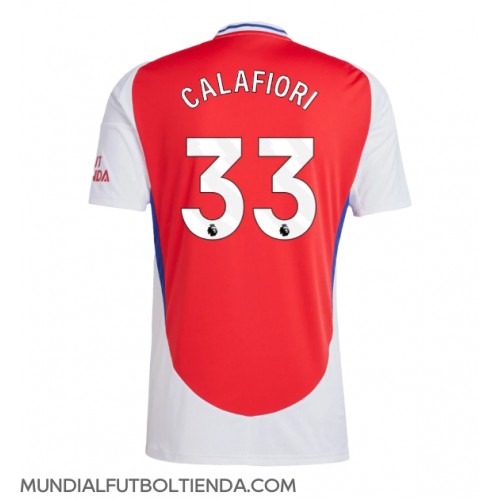 Camiseta Arsenal Riccardo Calafiori #33 Primera Equipación Replica 2024-25 mangas cortas